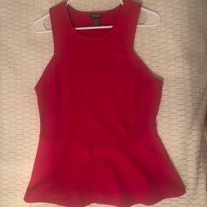 Peplum red top